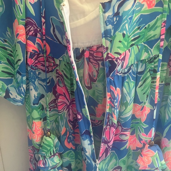 Lilly Pulitzer Rease Maxi Dress Pundy Blue Isle Be Back - Picture 6 of 7